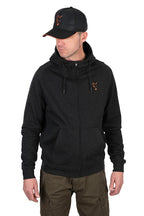Light Weight Hoody Black Orange