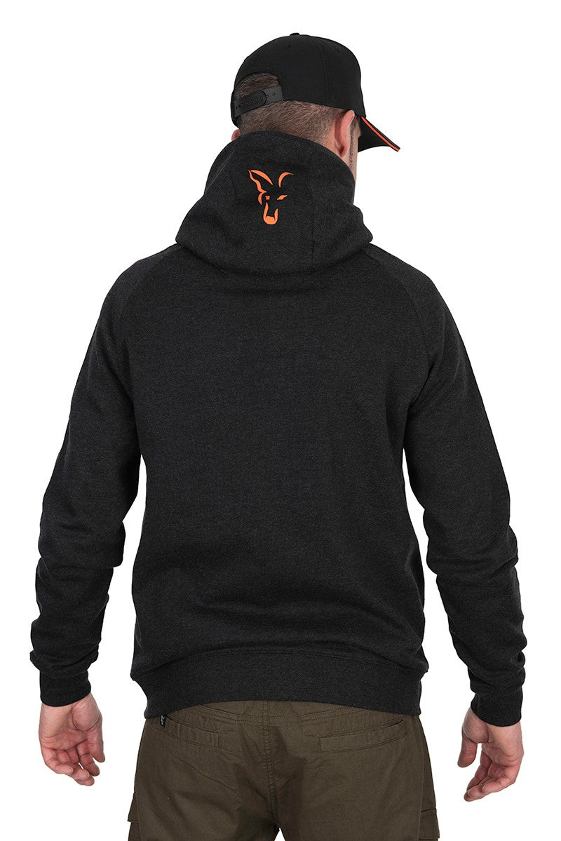 Light Weight Hoody Black Orange
