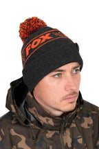 Collection Bobble Hat Black Orange