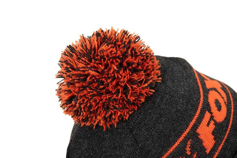 Collection Bobble Hat Black Orange