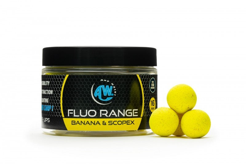 Mini Fluo Range Pop Ups - Banana & Scopex 10 mm