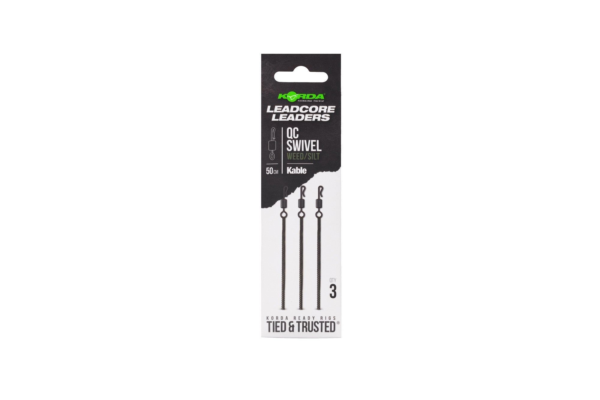 Leadcore Leaders QC Swivel 50cm Weed\Silt