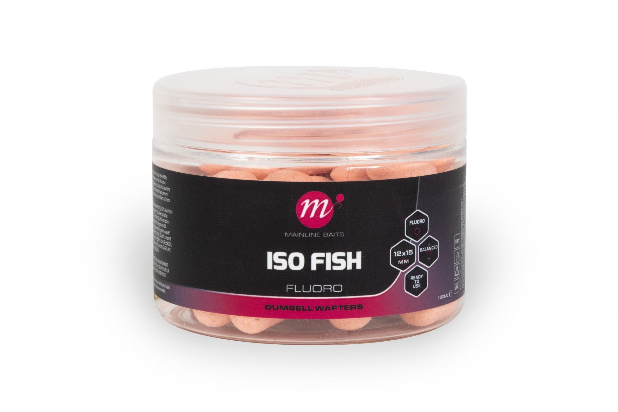 ISO Fish Fluoro Dumbell Wafters - 12 x 15mm