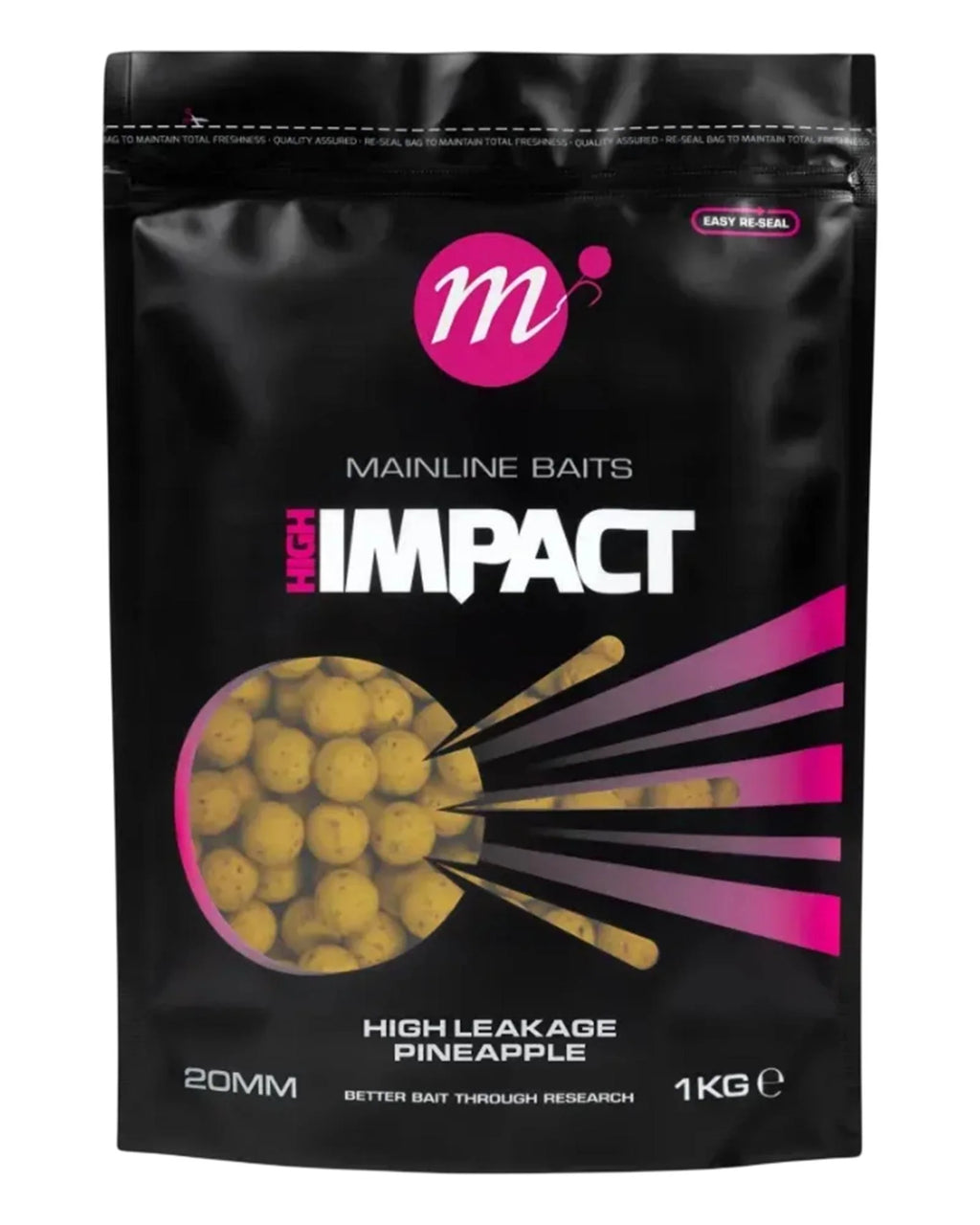 Mainline High Impact High Leakage Pineapple Boilies 20mm 1kg