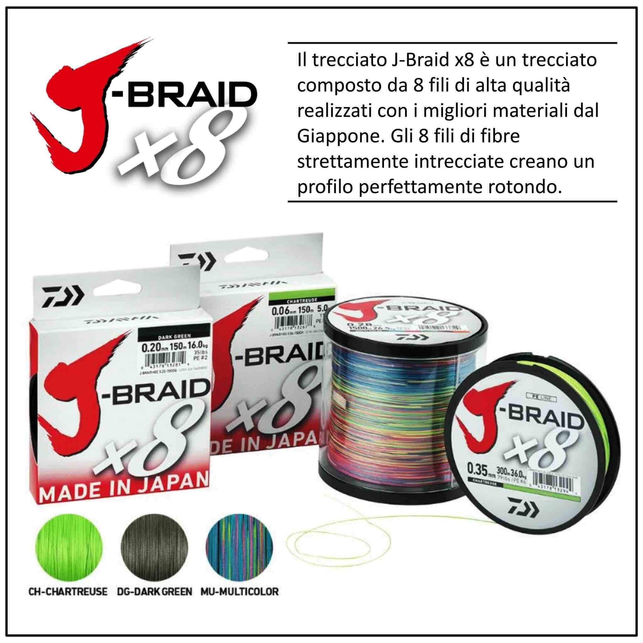 J-Braid X8 0,28 mm 300 mt