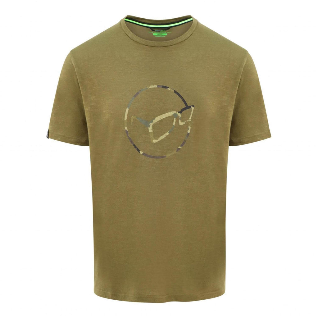 Distressed Logo Tee Olive