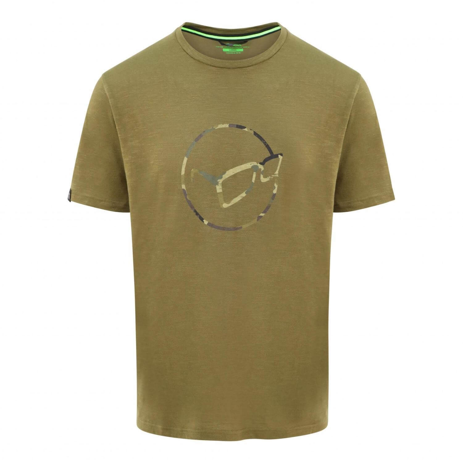 Distressed Logo Tee Olive