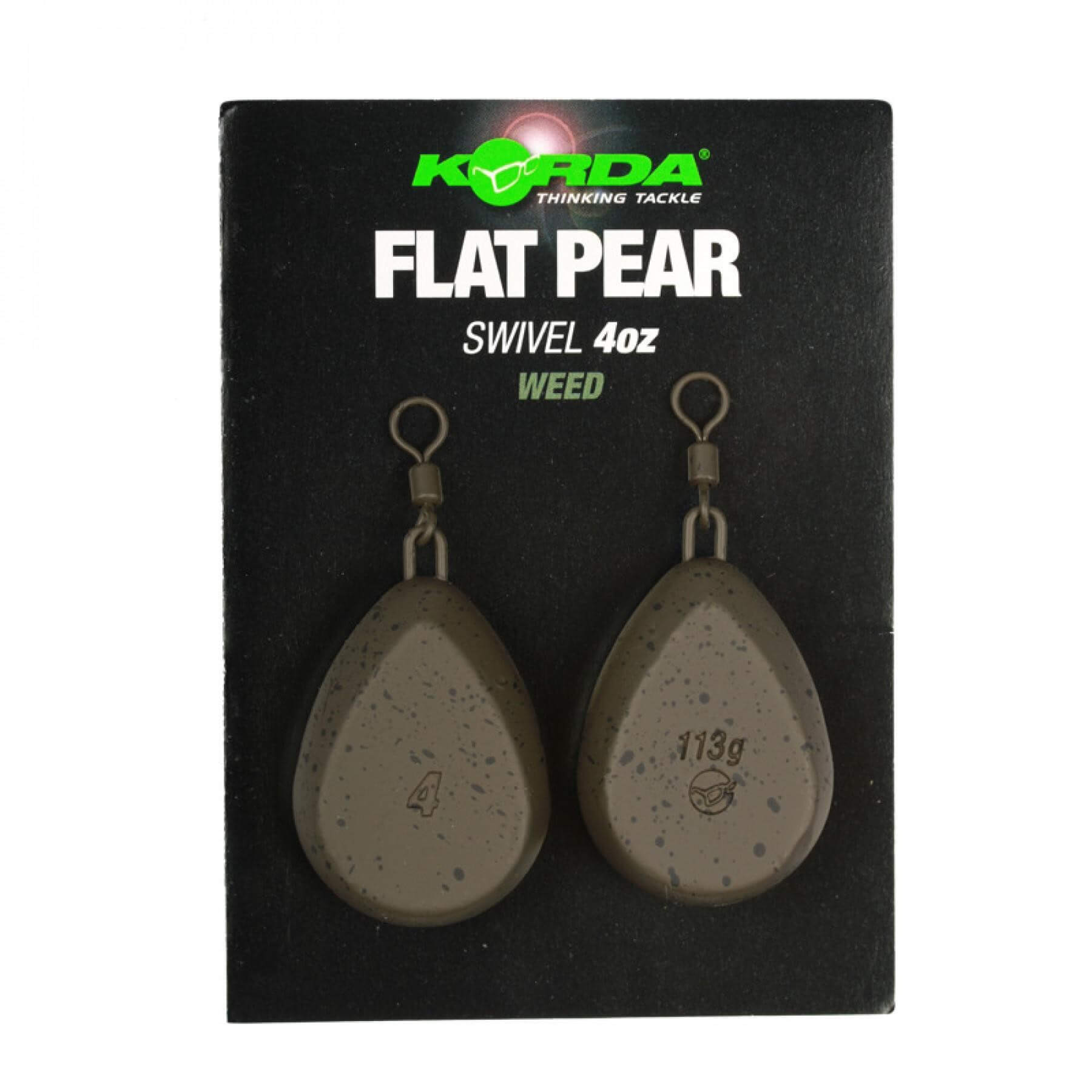Flat Pear Swivel Blister (2 pcs) Gravel