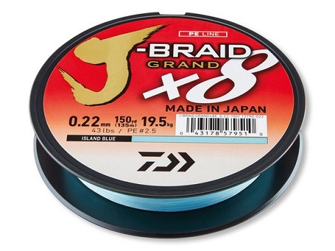 J-Braid Grand 0,18mm 135m Island Blue