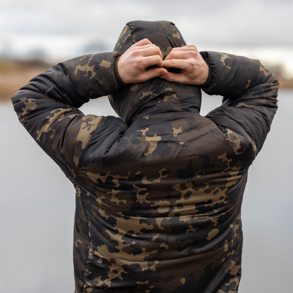 Insulated Hooded Jacket Dark Kamo