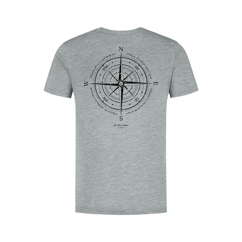 Compass Tee | Heather Grey
