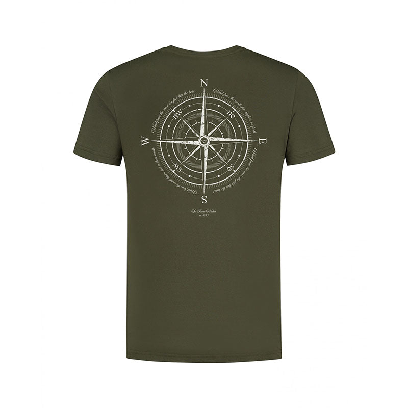 Compass Tee | Dark Olive