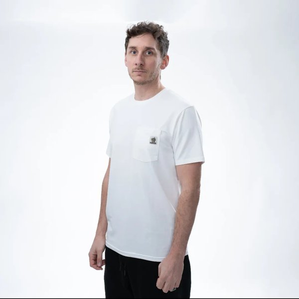 Make It Happen Badge Pocket T-Shirt Ecru