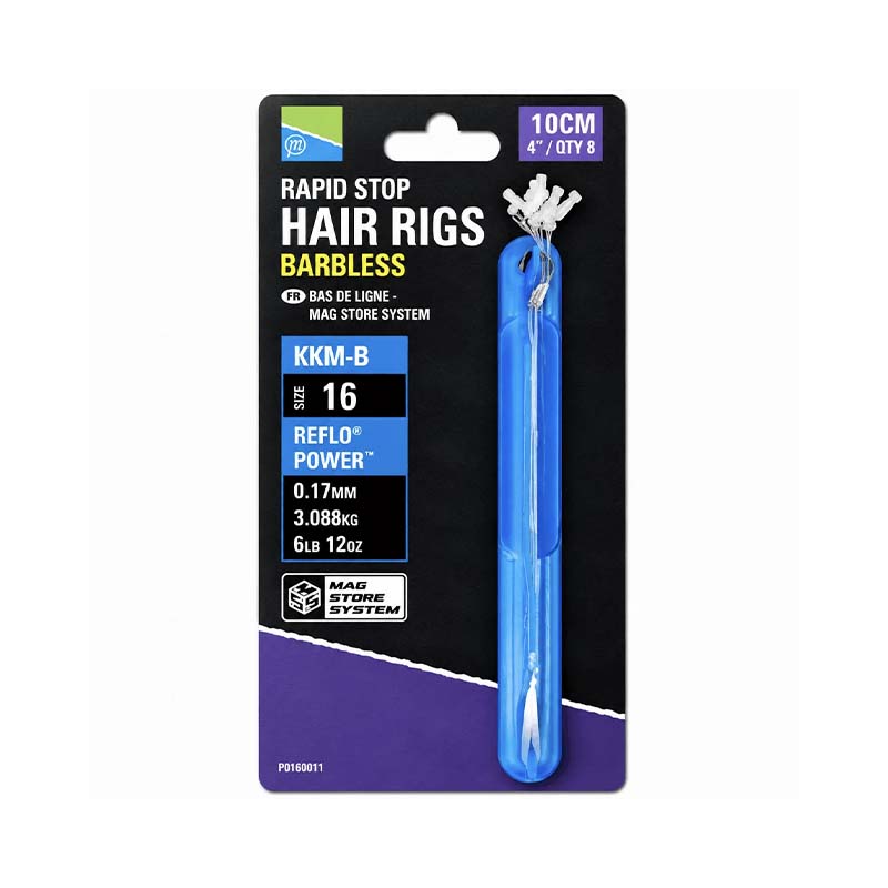 Banded Hair Rig Barbless 4'' KKM-B 16