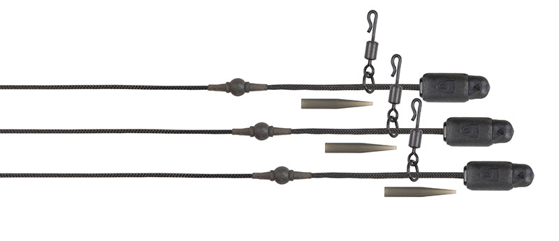 Fox Edges Naturals Leadcore Heli-Clip Rigs 50lb confezione da 3