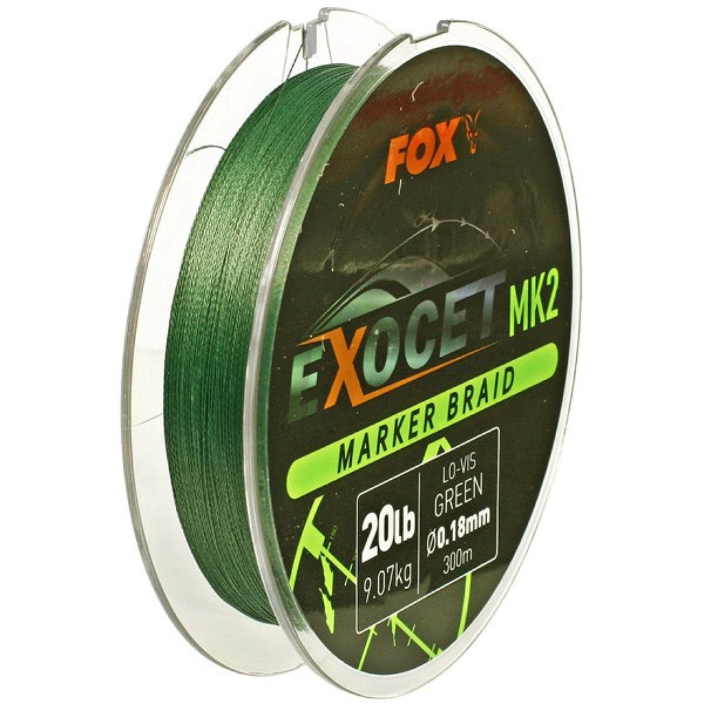 Fox Exocet MK2 Marker Braid 0,18mm 20lb 300m Green – bobina CBL012