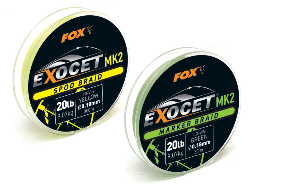Fox Exocet MK2 Spod & Marker Braid – confronto Marker Green e Spod Yellow