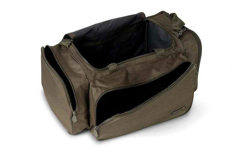 Fox Voyager Large Carryall 80L interno e tasche
