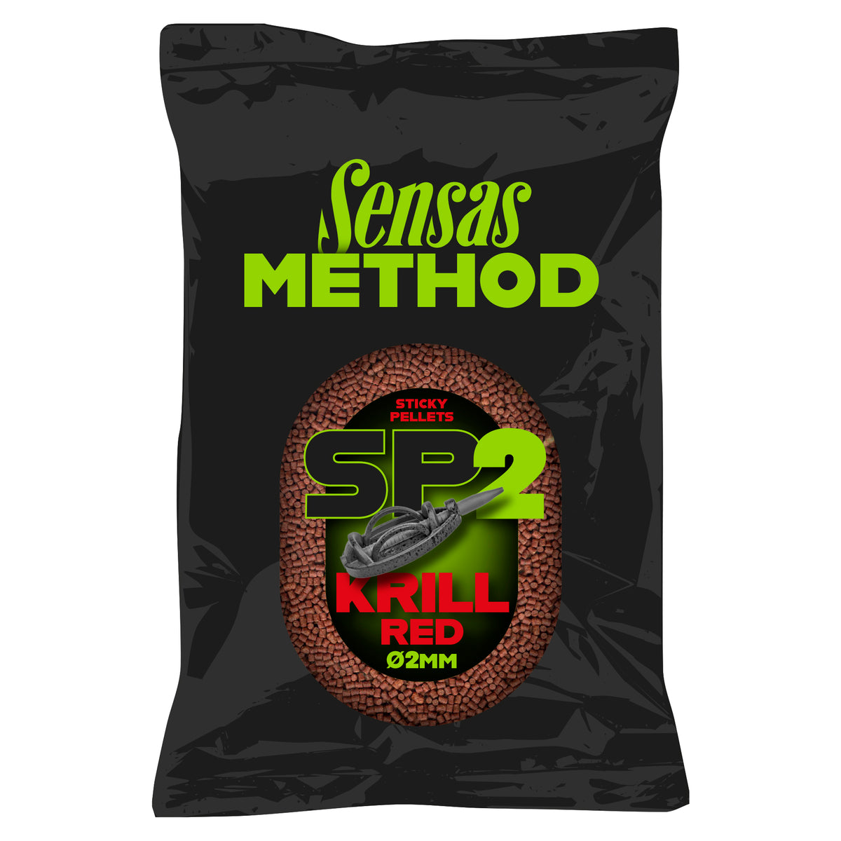 Sensas Method Sticky Pellets Krill Red 2mm 650g
