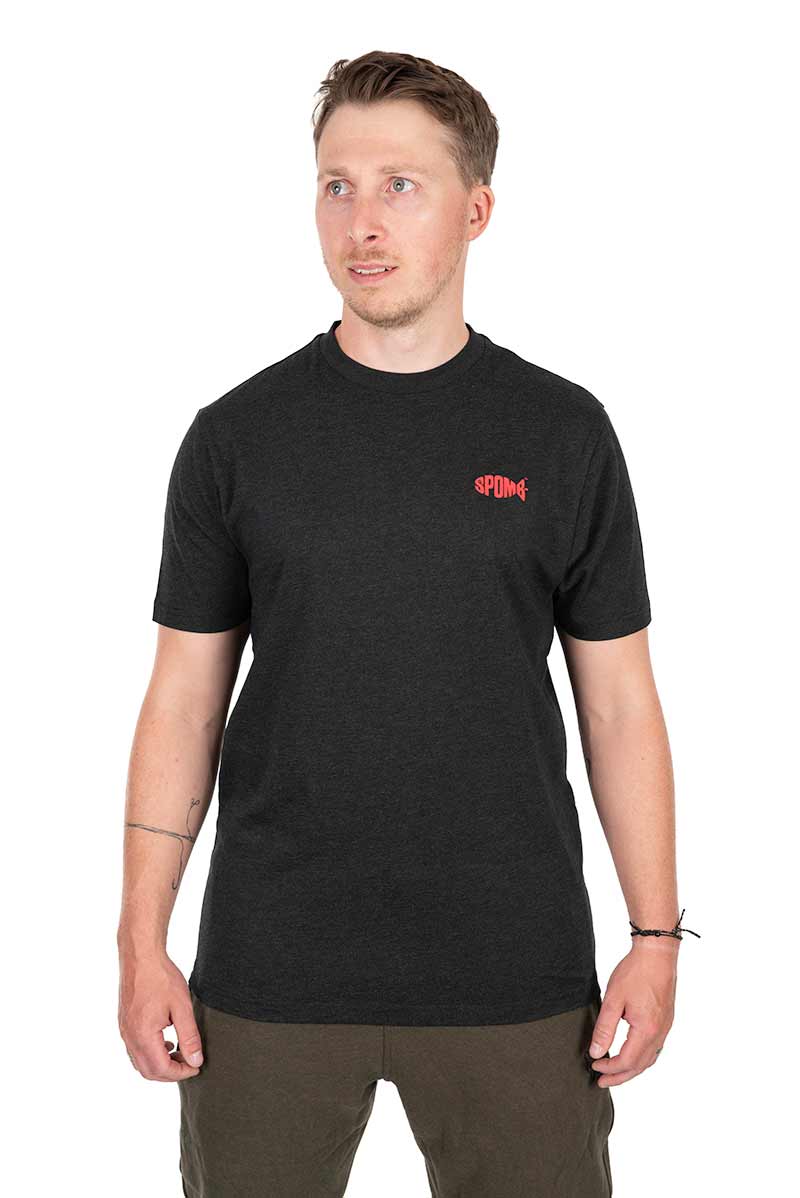 Spomb T-Shirt Black Marl vista frontale
